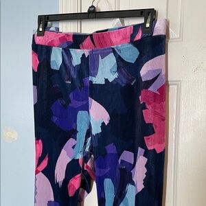 Christian Siriano Multicolor Floral Velvet Pants